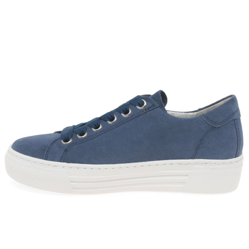 Gabour | Baskets Femme Campus En Daim Jeans Exclusifs